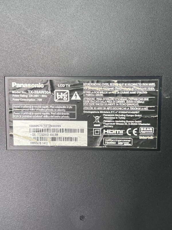 Телевізор 39 Panasonic TX 39AW304 LCD T2 Full HD