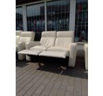Комплект мебели 2 дивана + кресло кожаный белый  20200410016
