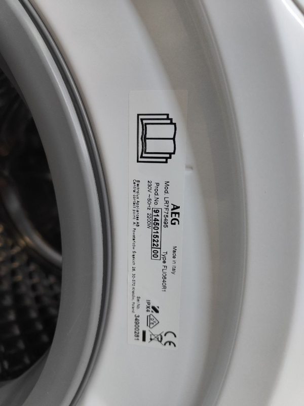 Пральна машина AEG 7000 Series LR7F75495 2200W 9кг sn 34900281