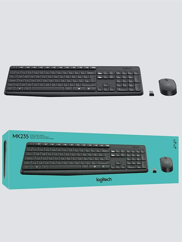 Комплект бездротова клавіатура і миша Logitech MK235