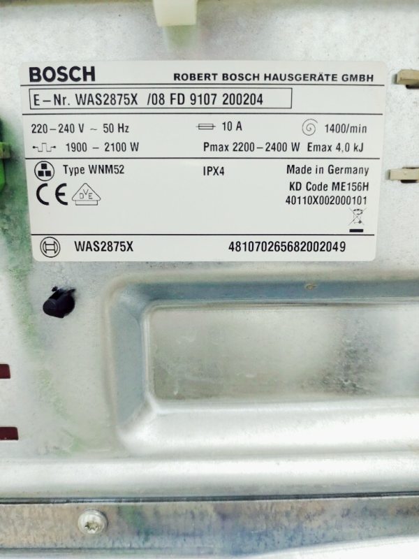 Пральна машина Bosch Logixx7 WAS2875X 08