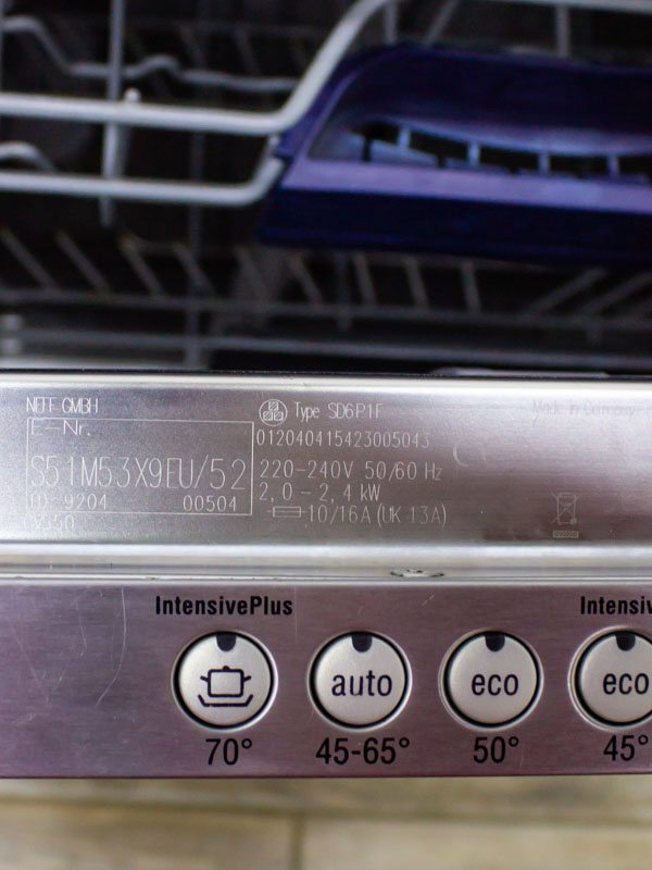 Посудомоечная машина Neff S51M53X9EU 52