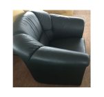 Комплект мебели два дивана двойка + кресло кожаный зеленый