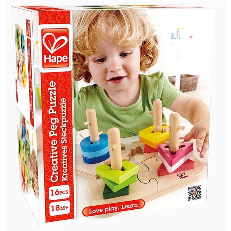 Игрушка детский пазл Hape Creative Toddler Wooden Peg Puzzle