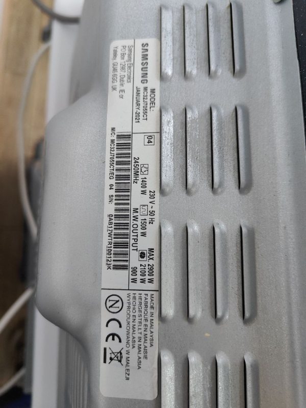 Мікрохвильова піч SAMSUNG MC32J7055CT 900W+2900W гриль sn 0AB17WTR100123K