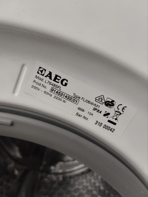 Пральна машина AEG L76485FL 2200W 7кг sn 31000042