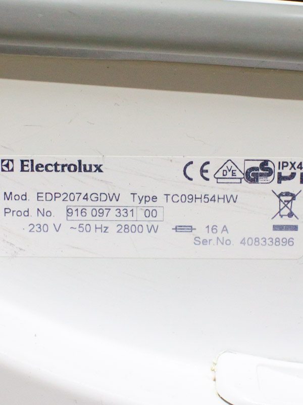 Сушильна машина Electrolux EDP2074GDW