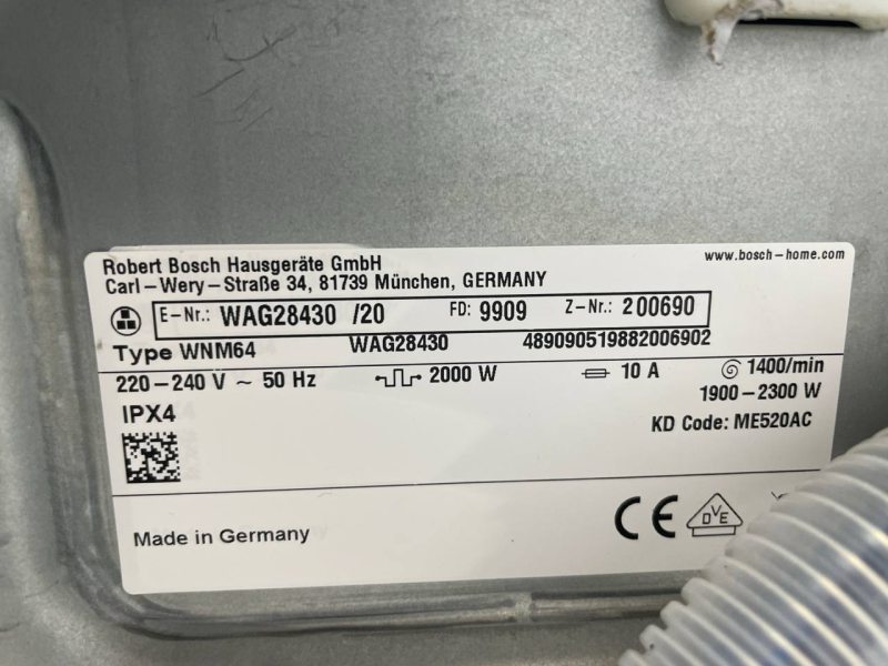 Пральна машина Bosch Serie6 WAG28430