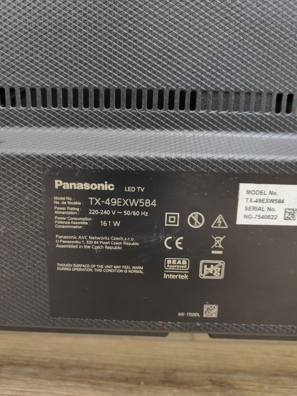 ТБ Panasonic TX49EXW584 161W sn NG7540622
