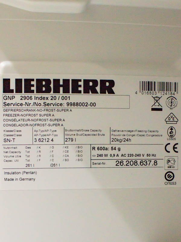 Морозильный шкаф Liebherr GNP 2906 Index 20