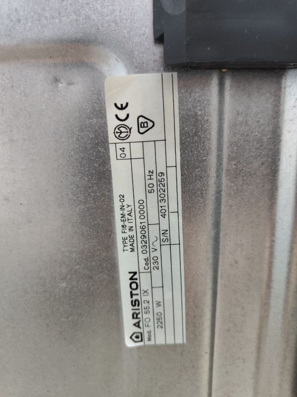 Духова шафа Ariston FO552IX 3400W sn 401302259 n503