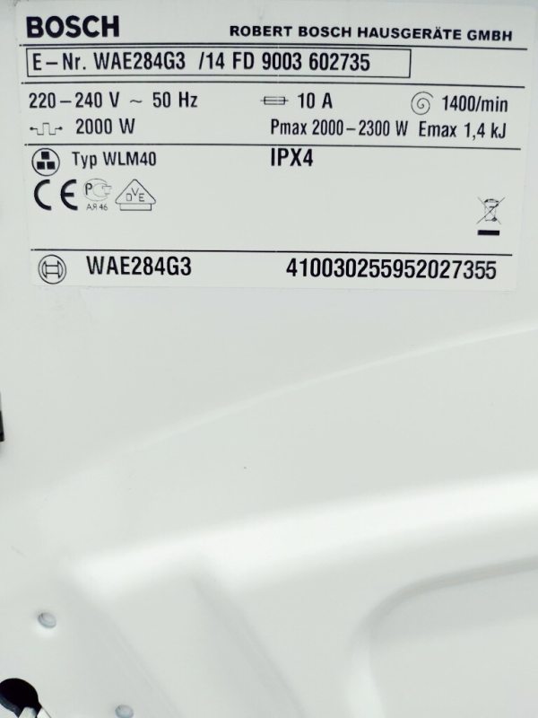 Пральна машина Bosch Maxx7 WAE284G3 14