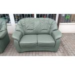 Комплект мебели диван+кресло кожаный зеленый 200127007