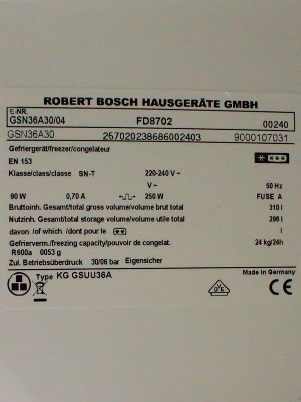 Морозильный шкаф Bosch GSN36A30 04