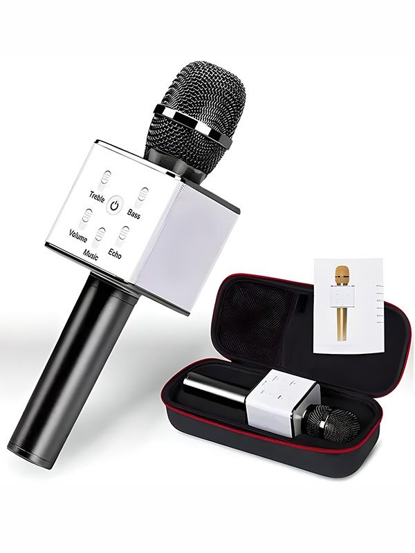 Мікрофон для караоке з динаміком Q7 Black