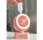 Вентилятор настільний акумуляторний Hoffen AD 1025 1200 mAh Pink