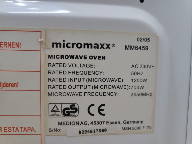 Мікрохвильова піч MicroMaxx MM6459