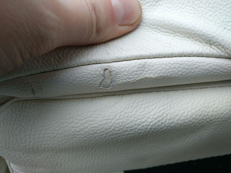 Угловой диван кожаный белый 200127002