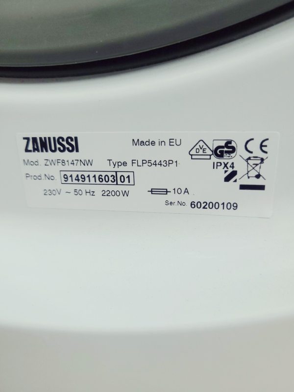 Пральна машина Zanussi ZWF8147NW
