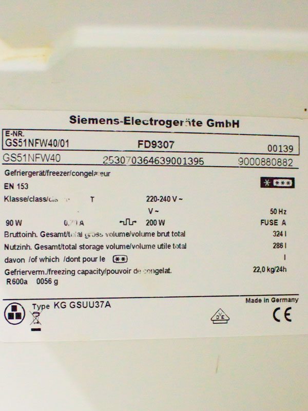 Морозильный шкаф Siemens GS51NFW40 01