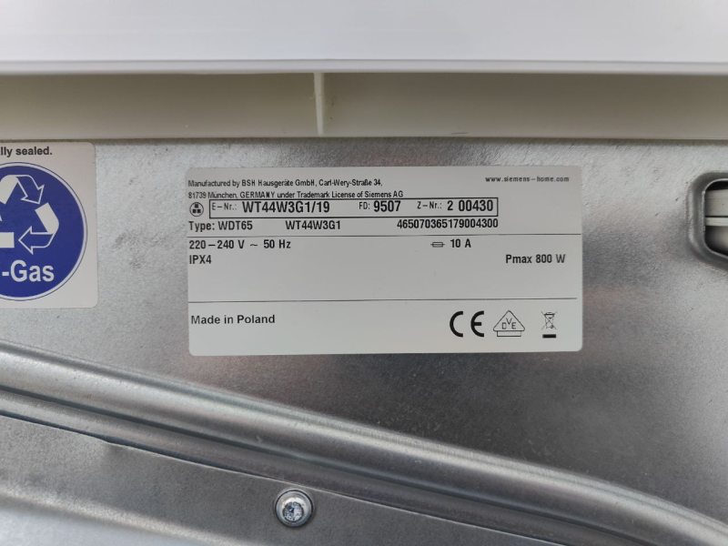 Сушильна машина Siemens iQ500 WT44W3G1 19 800W 7кг sn 9507200430