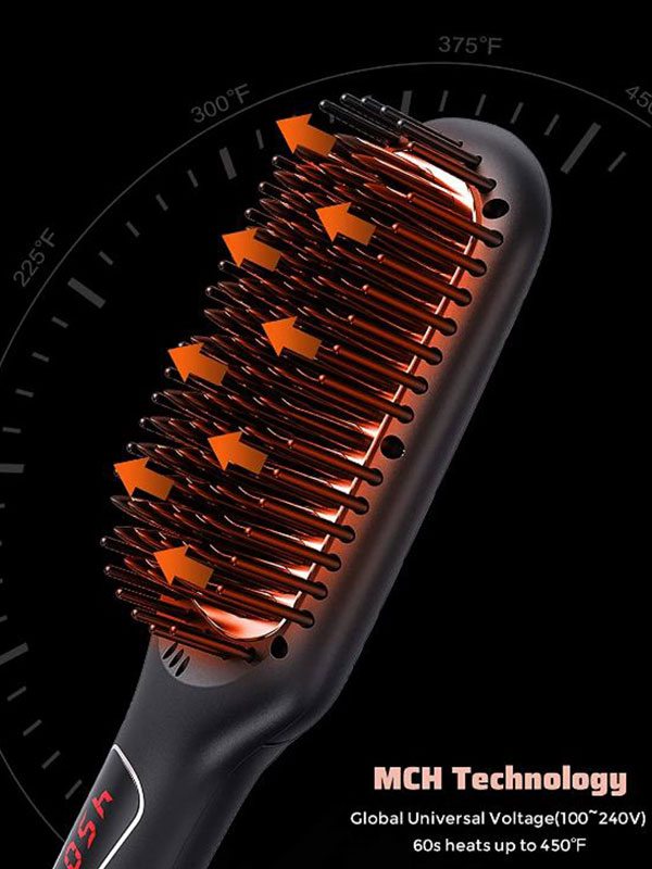 Щітка для випрямлення волосся MegaWise KL 1025 50w Black