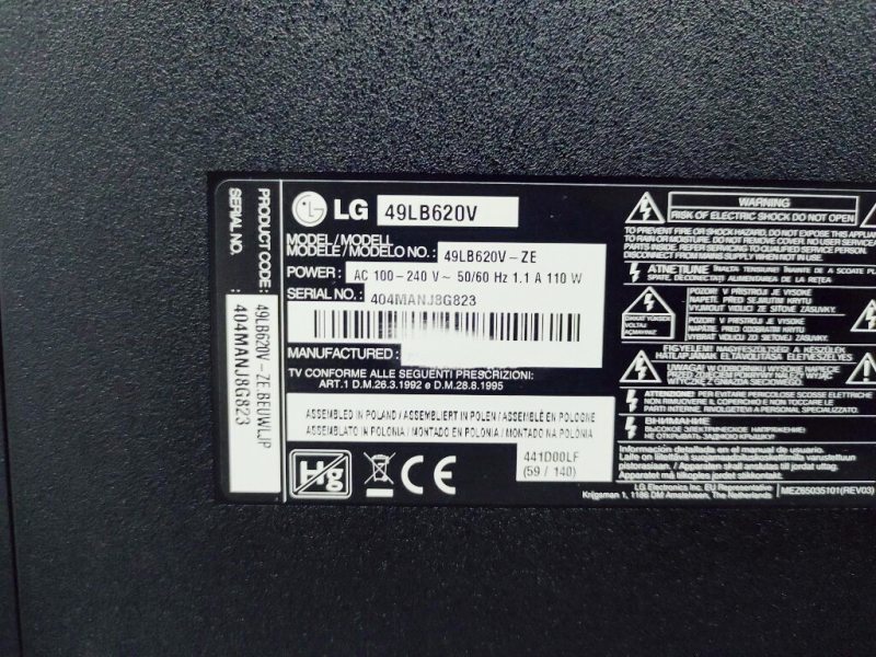 ТБ 49 LG 49LB620V LED Full HD 3D