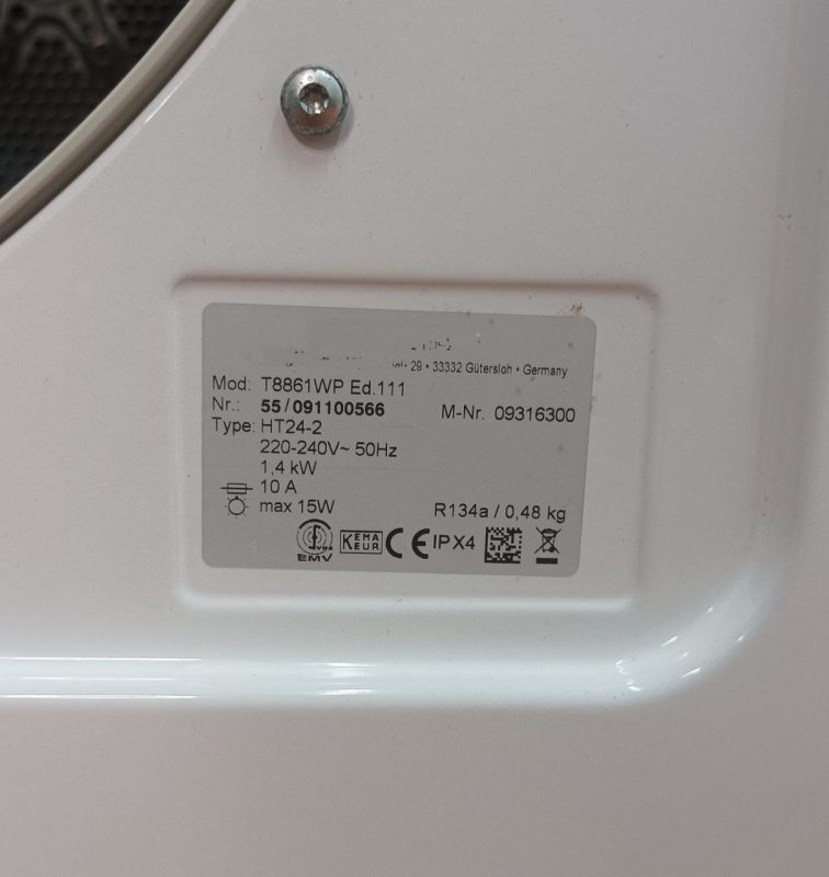 Сушильна машина Premium T 8861 WP sn 55091100566