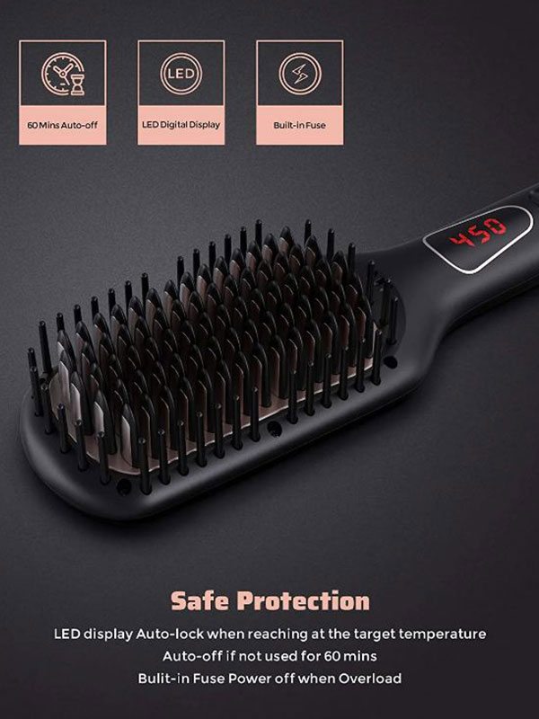 Щітка для випрямлення волосся MegaWise KL 1025 50w Black