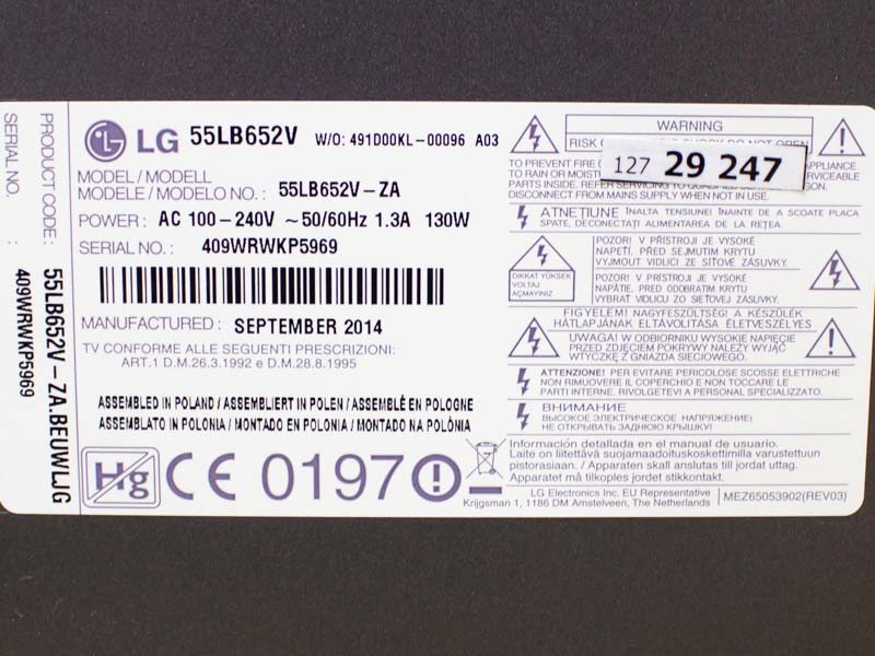 Телевізор 55 LG 55LB652V LED Smart TV