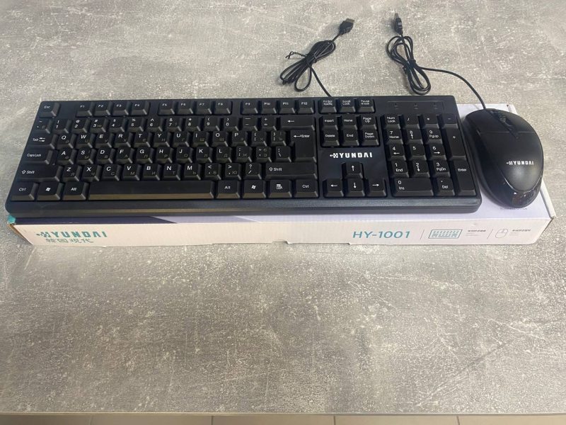 Комплект клавіатура та миша провідний USB TRY HY 1001 чорний