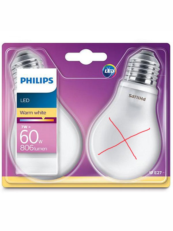 Лампа світлодіодна Philips Warm White E27