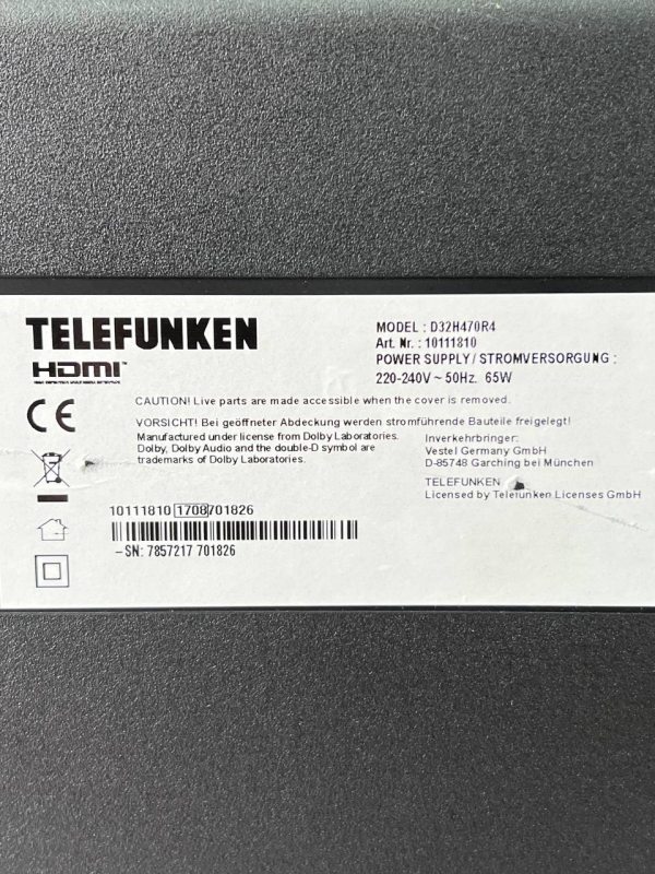 Телевізор 32 Telefunken D32H470R4 LED HD