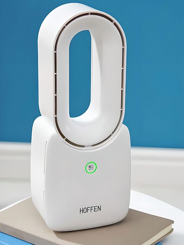 Вентилятор настільний безлопатевий акумуляторний Hoffen F1 B 10w 2200 mAh White