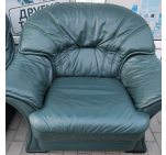 Комплект кожанный диван + кресло