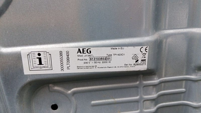 Пральна машина AEG L16850A 2300W 7кг sn 914605320