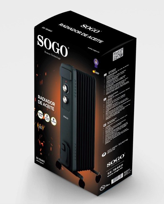 Обігрівач масляний Sogo CAL-SS-18460 OIL FILLED HEATER 2000W акційний