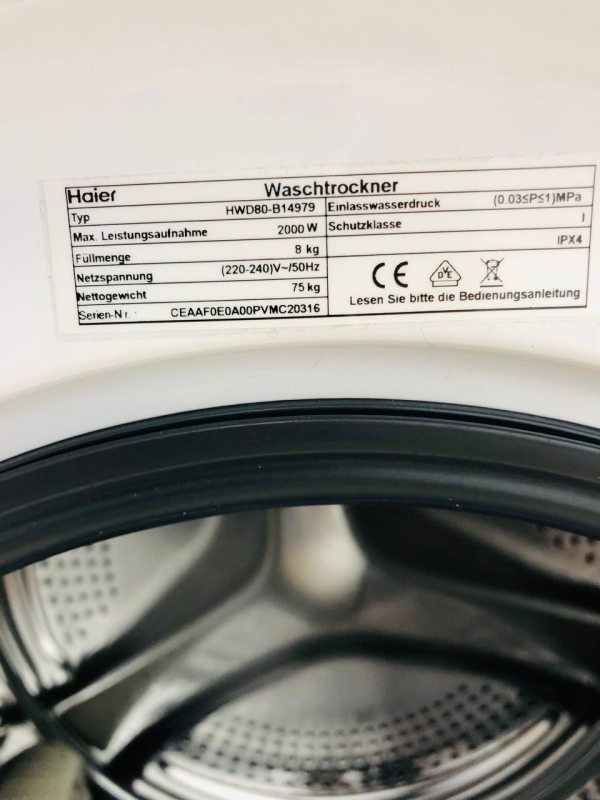 Пральна сушильна машина 2в1 Haier HWD80