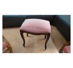 Комплект стол два стула софа пуфик мягкий красный ретро 1910191001