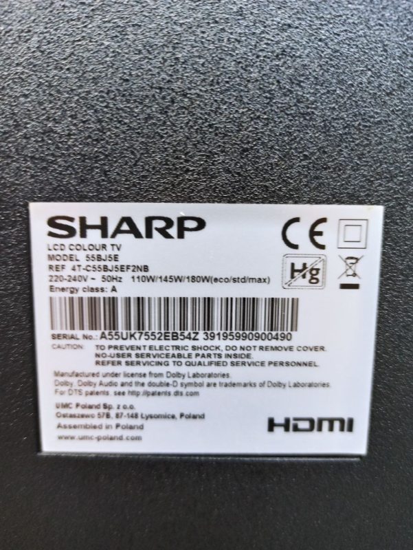 ТБ 55 Sharp 55BJ5E 4K Smart TV