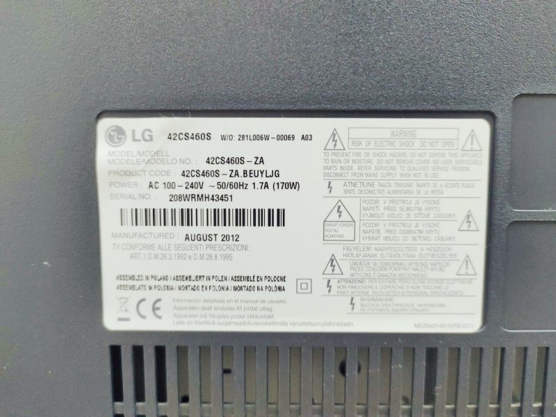 ТБ 42 LG 42CS460S Full HD