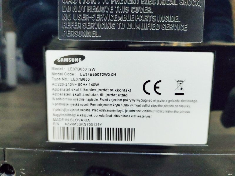 ТБ 37 Samsung LE37B650T2W LCD Full HD