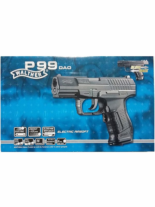 Пистолет игрушечный Walther Softair P99 DAO Electric