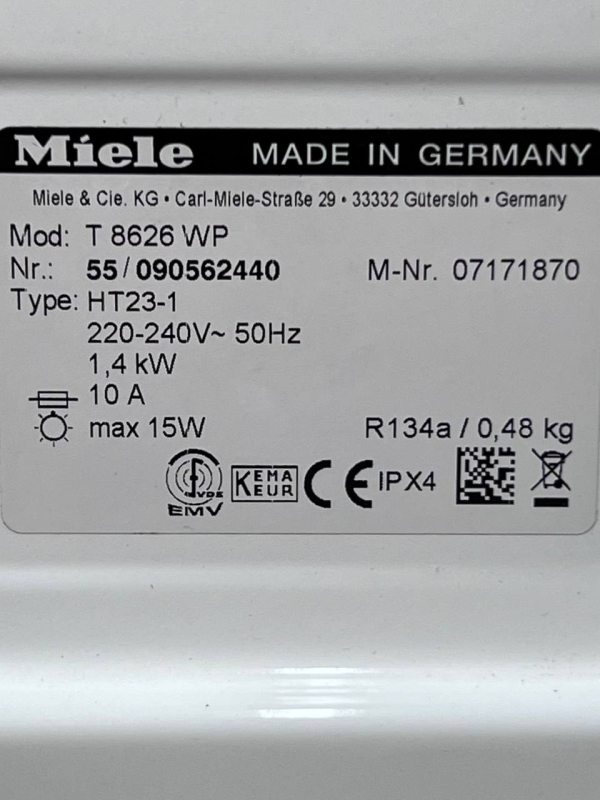 Сушильна машина Miele T 8626 WP
