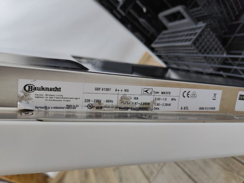 Посудомийна машина Bauknecht GSF61307 2400W sn 10695371