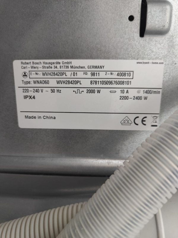 Пральна машина з сушінням Bosch Serie 6 WVH28420PL 2400W 7+4кг sn 9811400810 n561