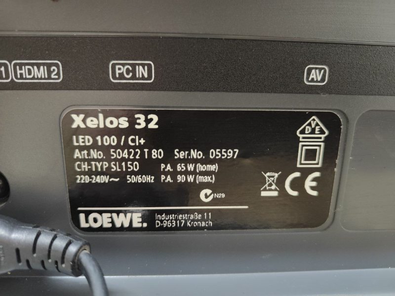 ТБ Loewe Xelos32 90W sn 05597