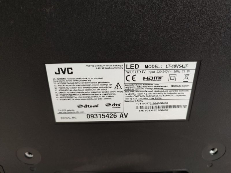 ТБ 40 JVC LT 40V54JF LED Full HD WiFi Bluetooth
