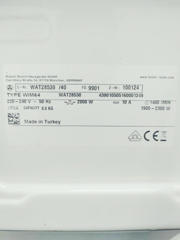 Пральна машина Bosch Serie6 WAT28530 40