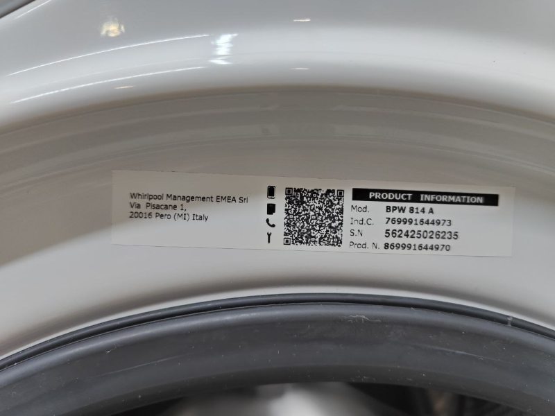 Пральна машина Bauknecht BPW814A 1850W 8кг sn 562425026235